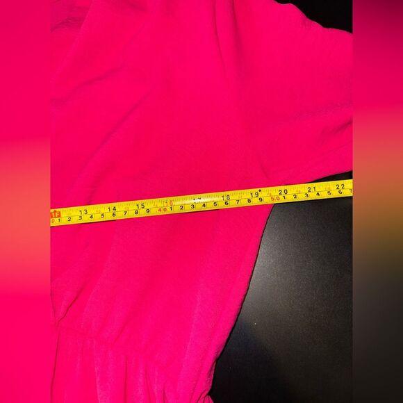 Fraiche by J Long Sleeve Tie Front Dress In Cherry Size Large NWT - Picture 9 of 10